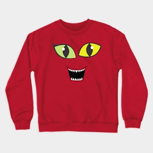 Cute Halloween  Monster Face Eleven With Teeth Costume Tee Crewneck Sweatshirt